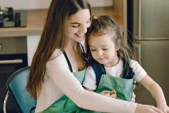 Mom & Child Cookie Decorating